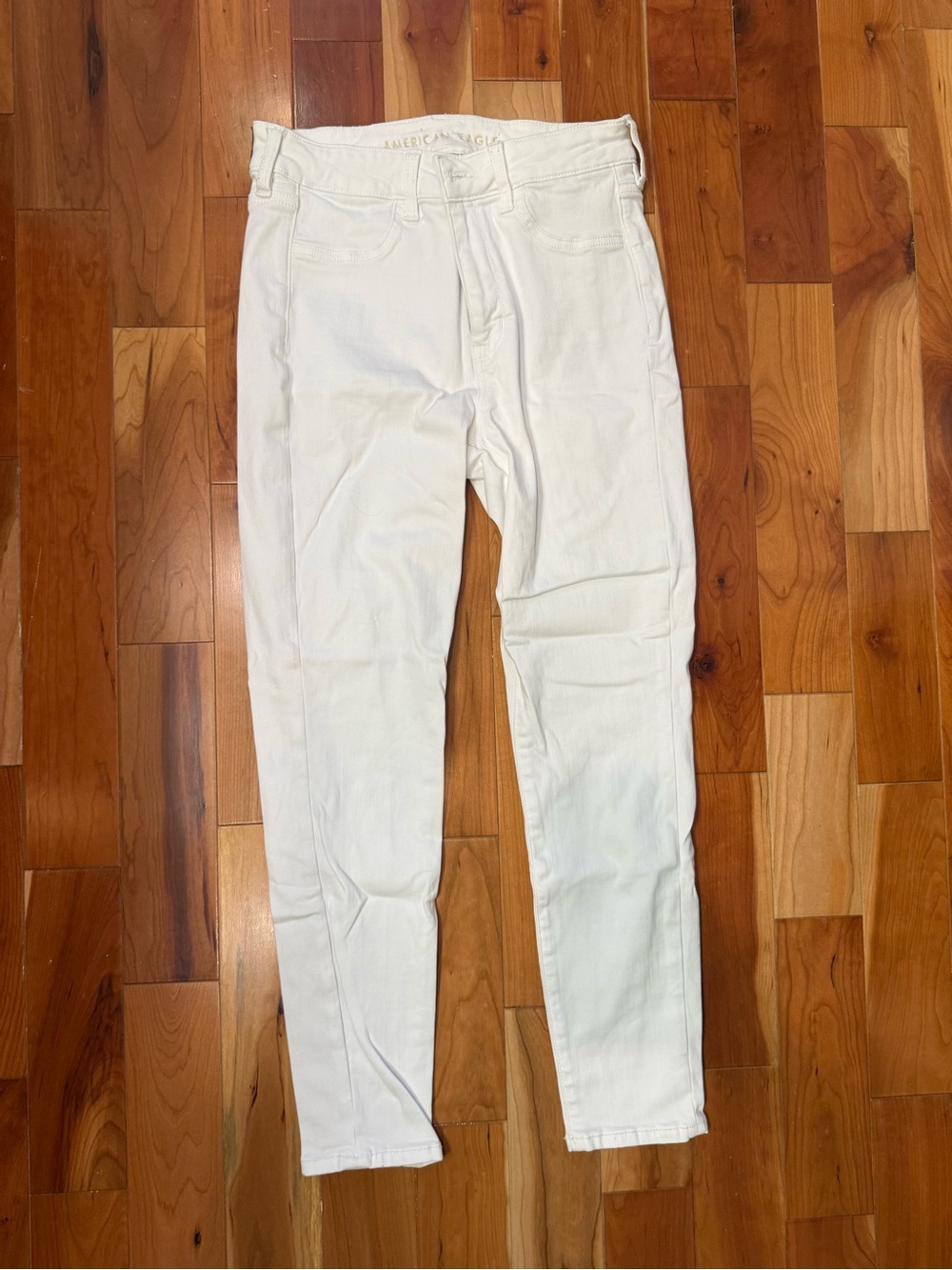 American Eagle Outfitters White Skinny Jeans - Women's High Rise